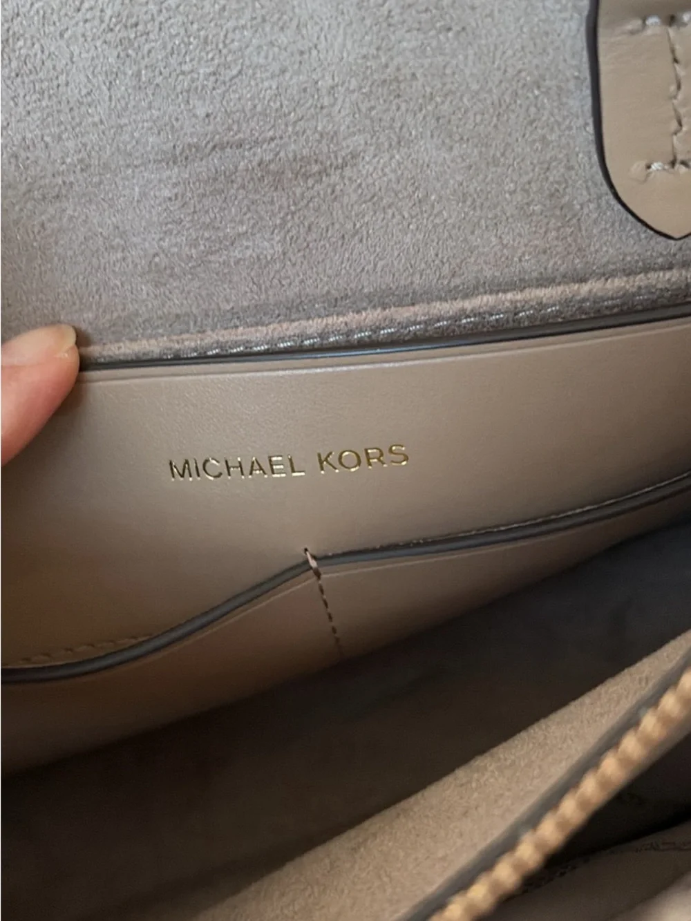 Michael Kors structured pebbled